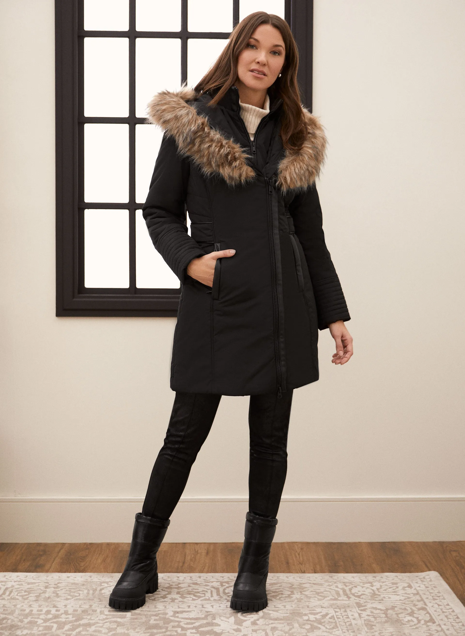 Vegan Down Faux Fur Coat