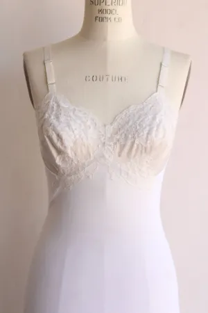 Vintage 1960s Gossard White Nylon Full Slip, Size 32 Short