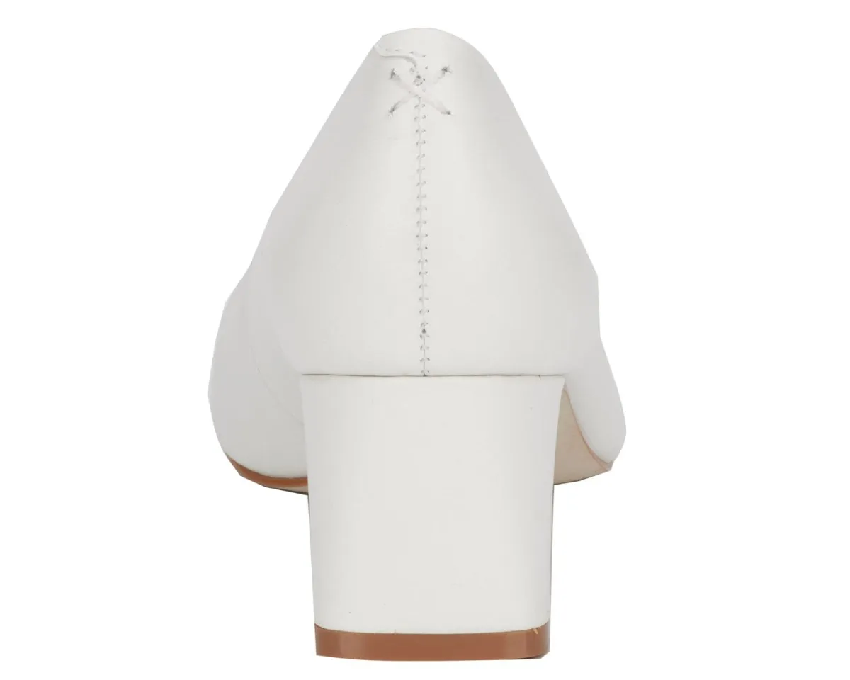 Walking Cradles Wc Meredith Women Pump Slip-on In White Cashmere Leather