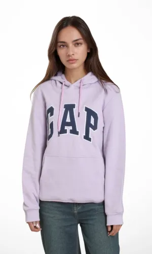 Women Vintage Pullover Hoodie (Purple)