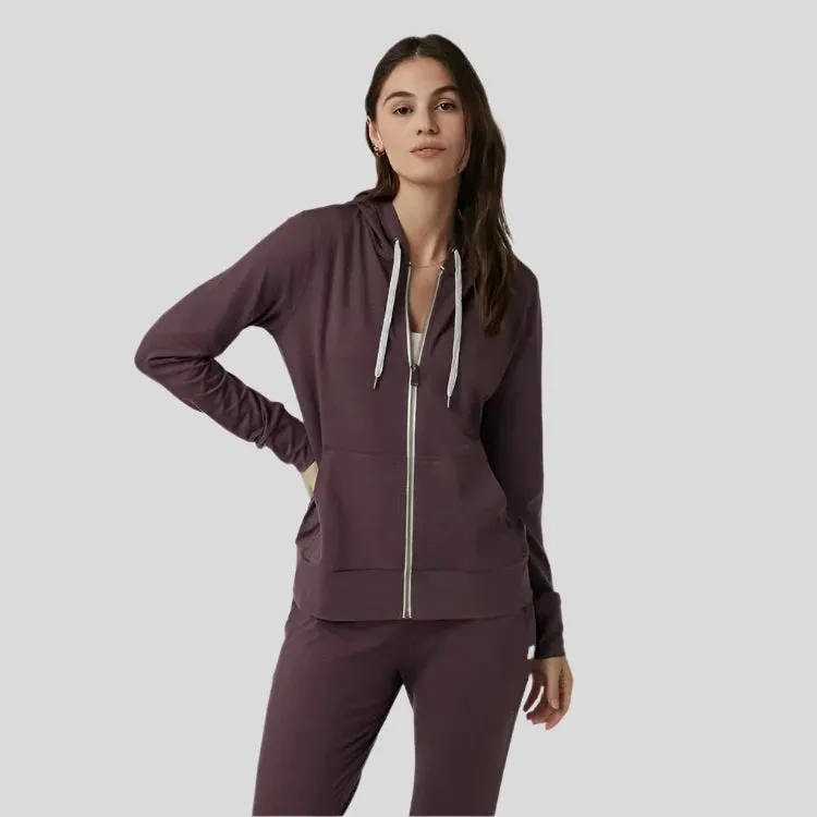 Womens Halo Performance Hoodie 2.0 -  Elderberry Heather