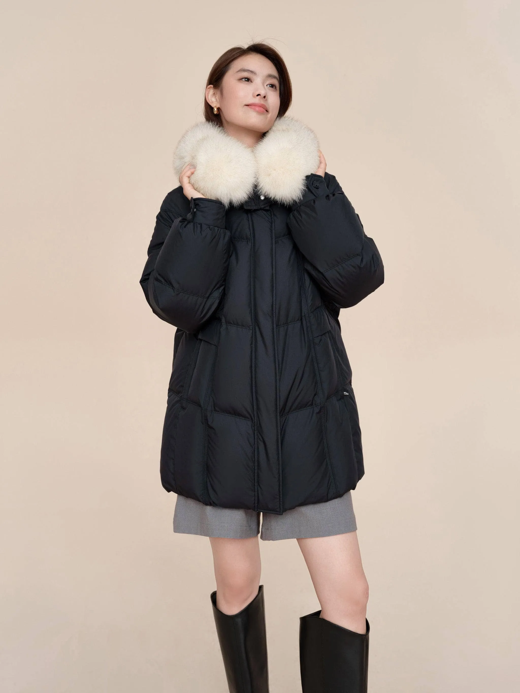 Women's Middle Length Down Coat 5186