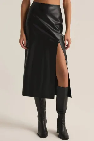 Z Supply Metropolitan Faux Leather Midi Skirt